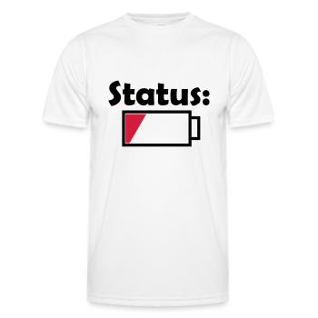 Batterie État vide - T-shirt sport Homme - blanc - Devant - AI Model Male 178 dark (178cm)