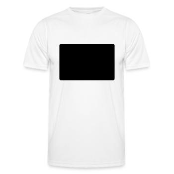 hello my name is leo - Men's Functional T-Shirt - white - Front - AI Model Male 178 dark (178cm)