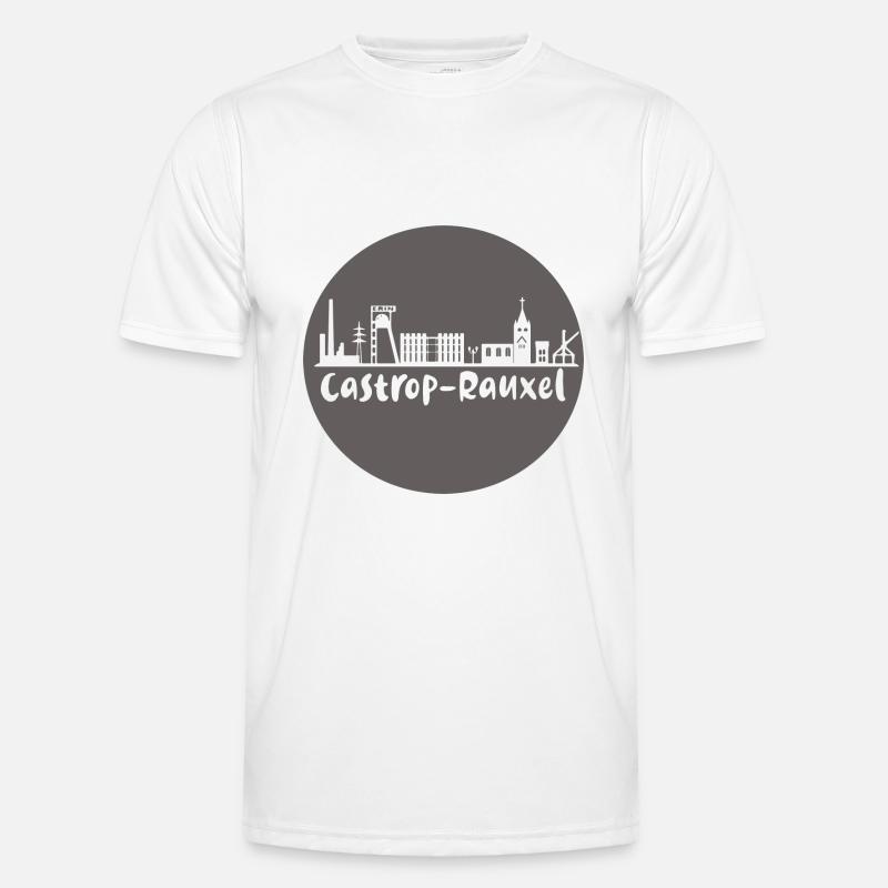 castrop-rauxel, skyline, cercle, coupe ciseaux, gris T-shirt sport Homme