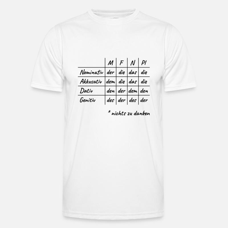 Lustiges Deutsche Grammatik Hilfe Deutsch Lehrer Männer Funktions-T-Shirt