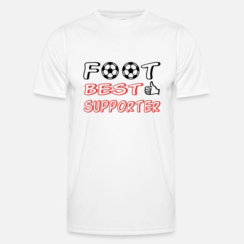 Fuß bester Unterstützer - Männer Funktions-T-Shirt - Weiß