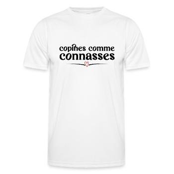 copines comme connasses - T-shirt sport Homme - blanc - Devant - AI Model Male 178 dark (178cm)