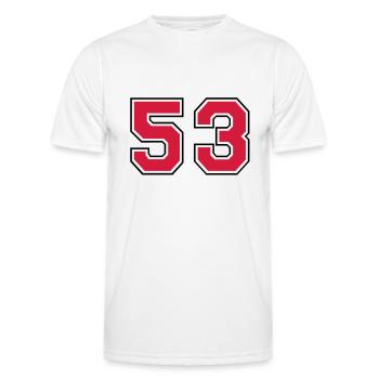 53__f2 - Männer Funktions-T-Shirt - Weiß - Vorne - AI Model Male 178 dark (178cm)