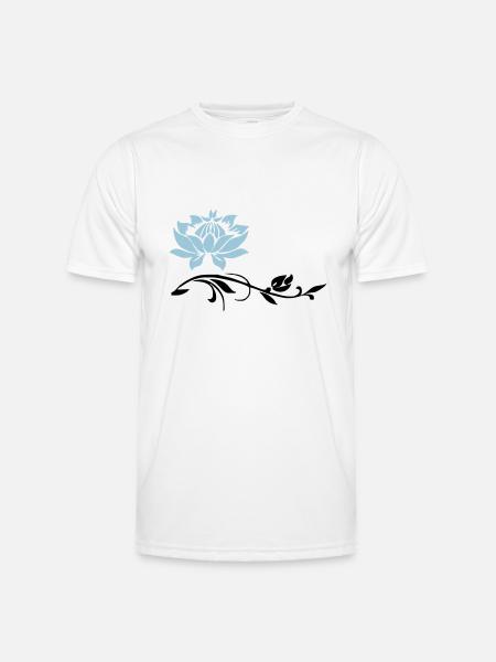 blume - Männer Funktions-T-Shirt - Weiß