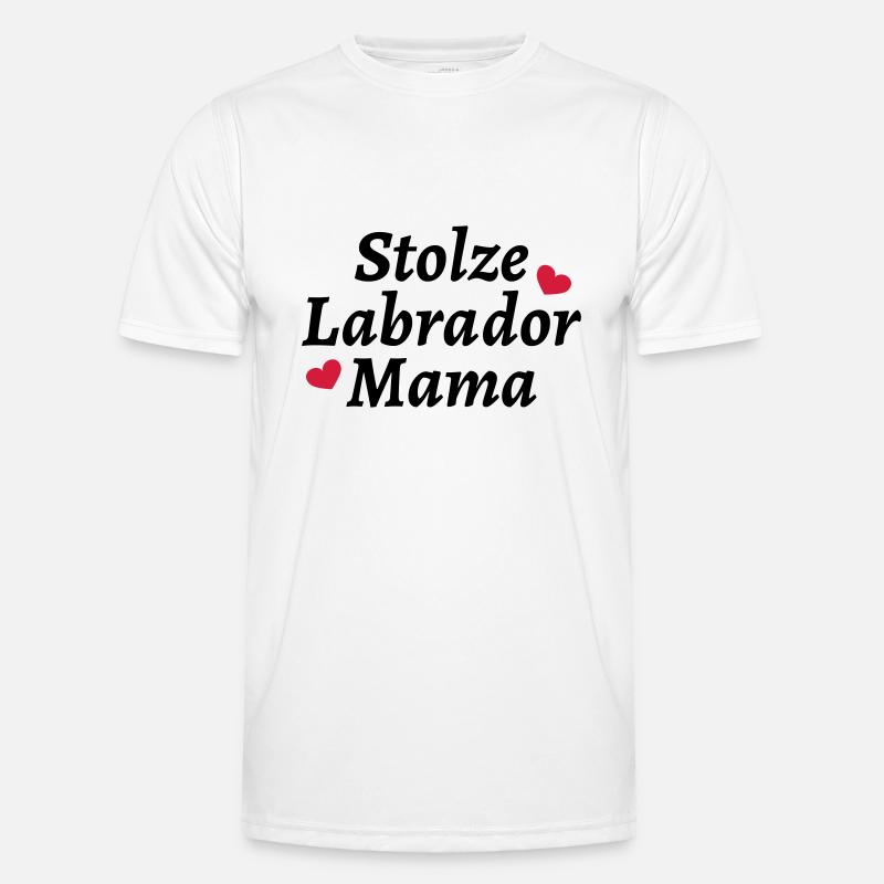 Stolze Labrador Mama Männer Funktions-T-Shirt