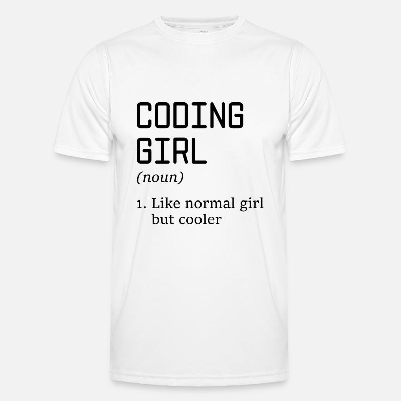 Coding Girl Definition Noun Software Developer Pro Männer Funktions-T-Shirt
