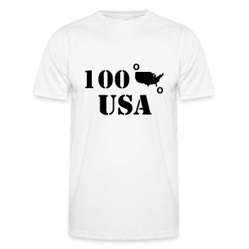 United States - Men's Functional T-Shirt - white - Front - AI Model Male 178 dark (178cm)
