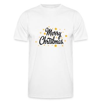 Joyeux Noël - T-shirt sport Homme - blanc - Devant - AI Model Male 178 dark (178cm)