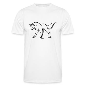 wolf - Männer Funktions-T-Shirt - Weiß - Vorne - AI Model Male 178 dark (178cm)