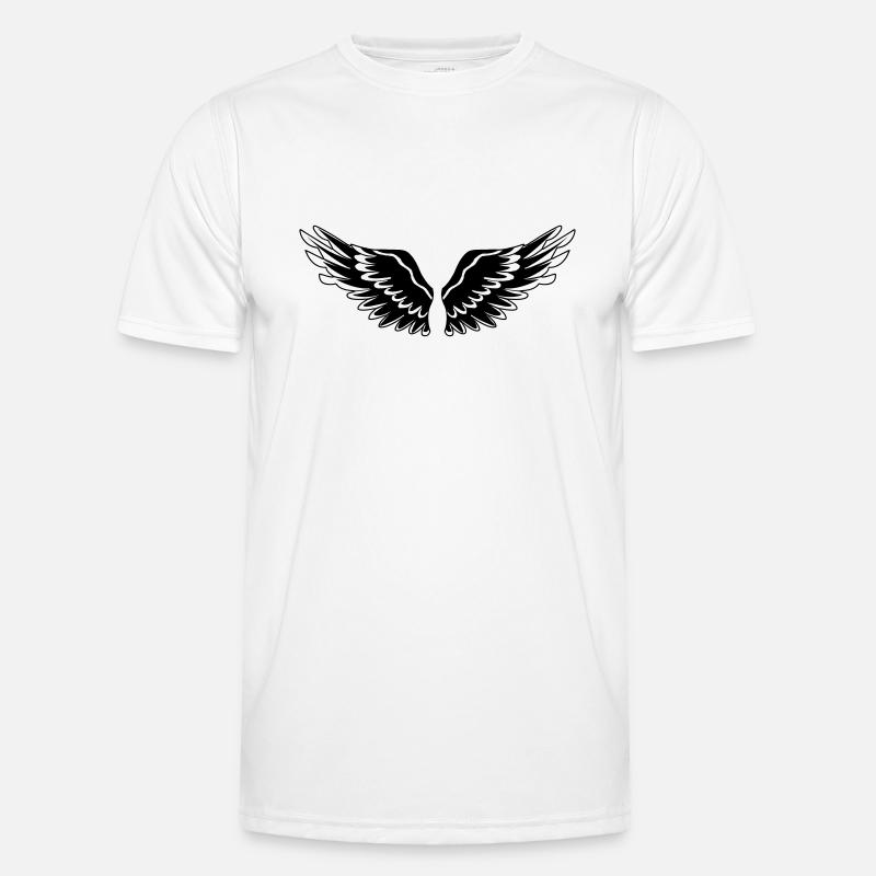 Ailes noir de T-shirt sport Homme