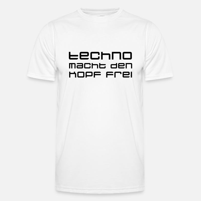 Techno-Leidenschaft - Männer Funktions-T-Shirt - Weiß