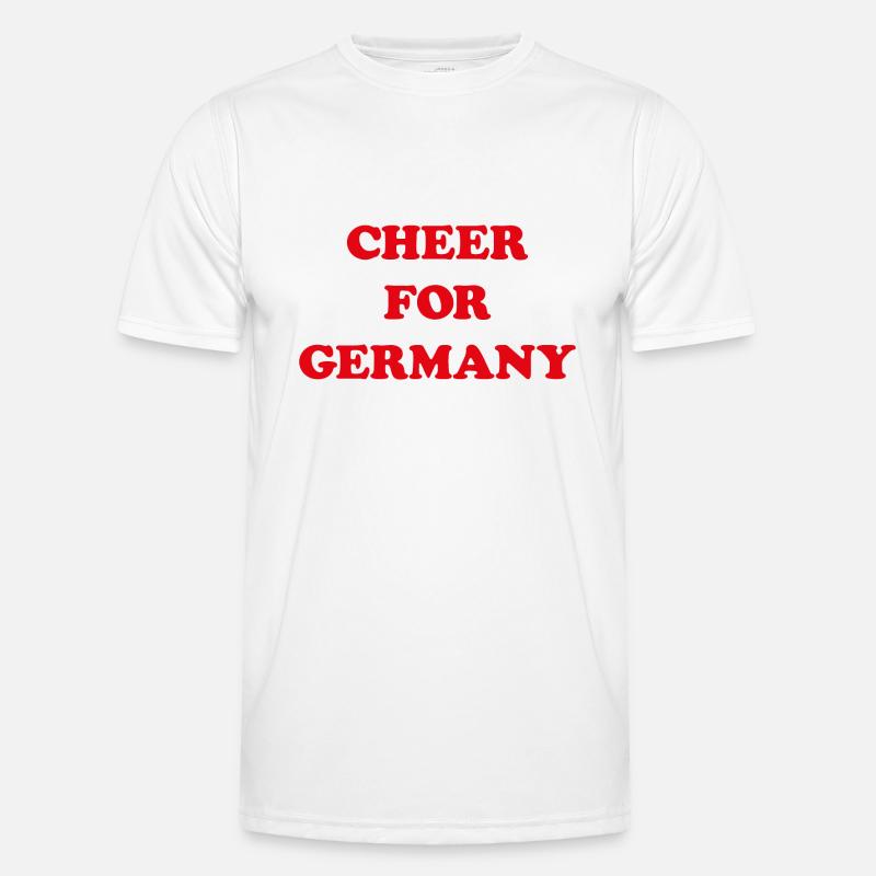 Cheer for Germany - Männer Funktions-T-Shirt - Weiß