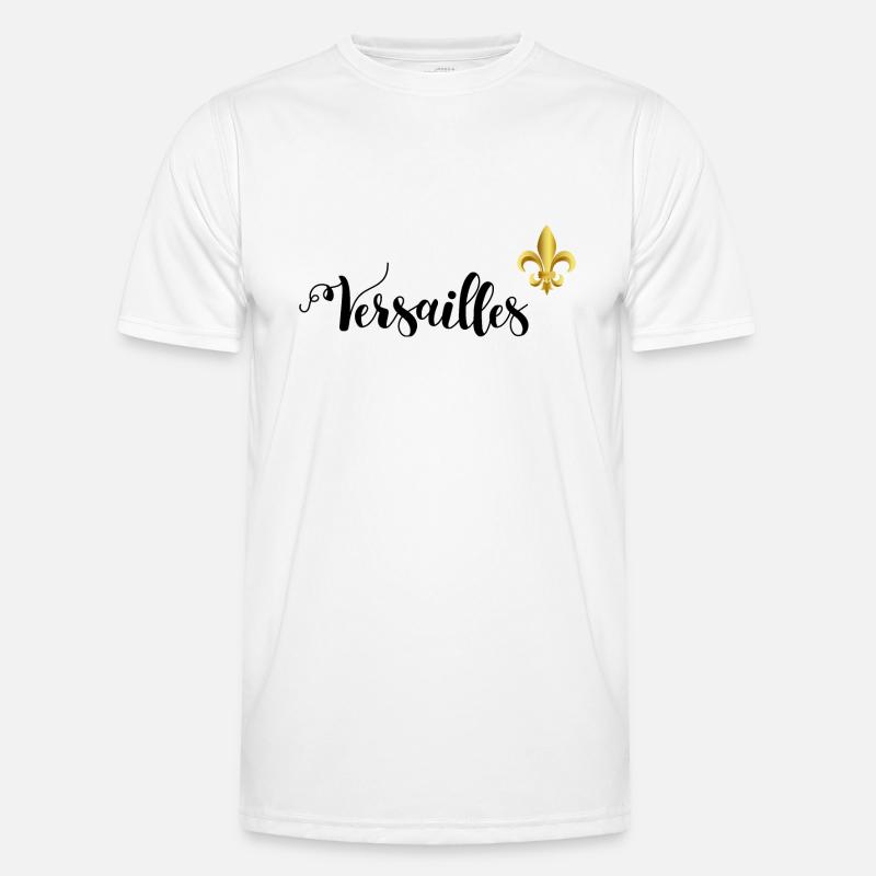 Versailles Lettering and Fleur-de-Lys Men's Functional T-Shirt