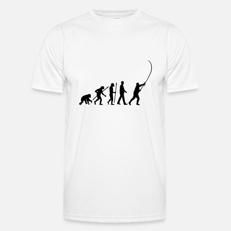 evolution_angler_042013_a_1c - Männer Funktions-T-Shirt - Weiß