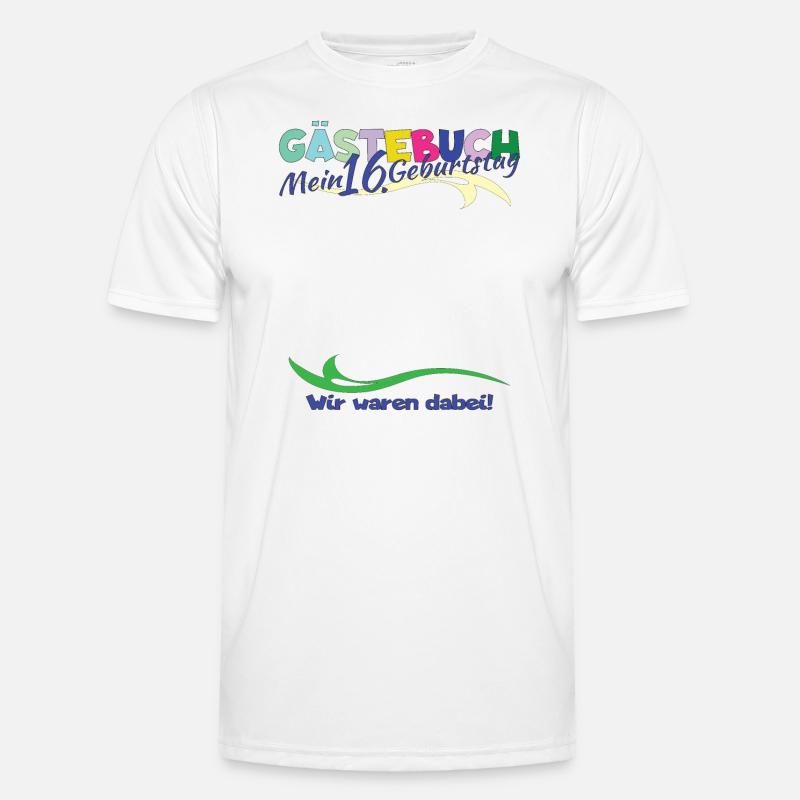16. Geburtstag Mädchen & Junge Gästebuch Männer Funktions-T-Shirt
