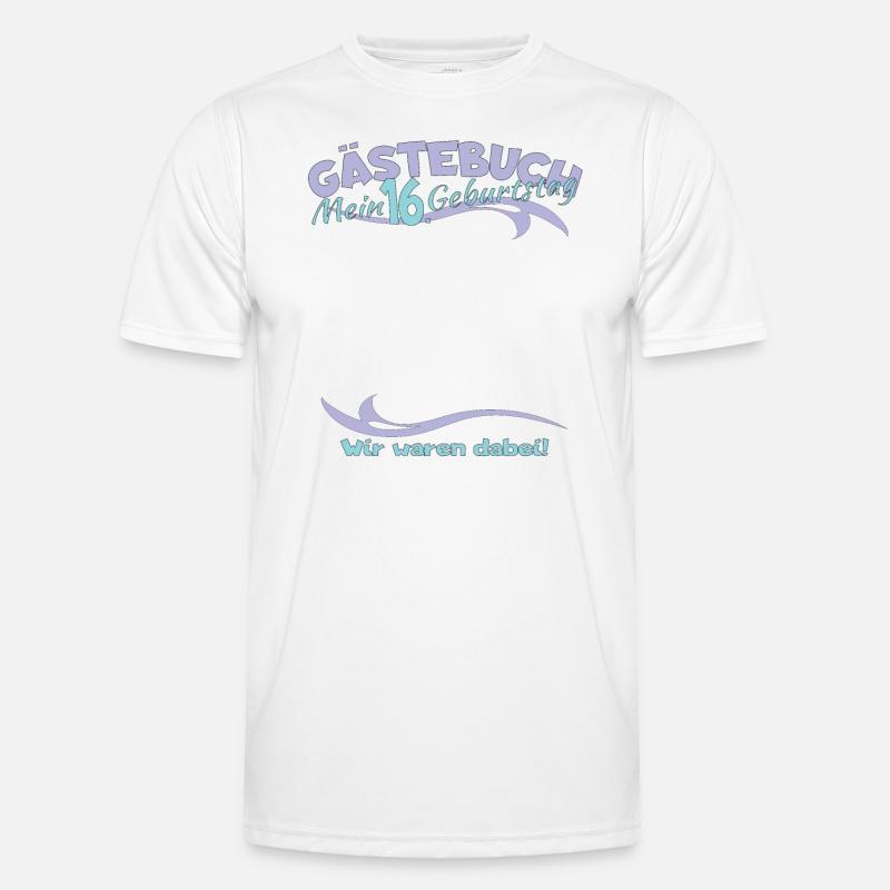 16. Geburtstag Mädchen & Junge Gästebuch Männer Funktions-T-Shirt