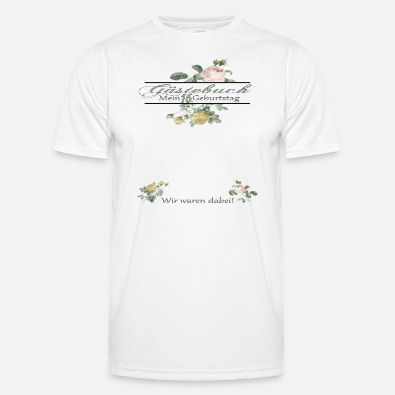 16. Geburtstag Mädchen & Junge Gästebuch Männer Funktions-T-Shirt