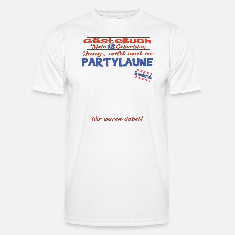 18. Geburtstag Mädchen & Junge Gästebuch Männer Funktions-T-Shirt