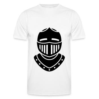 Ritter Helm - Männer Funktions-T-Shirt - Weiß - Vorne - AI Model Male 178 dark (178cm)