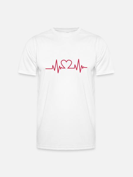 Heartbeat - Men's Functional T-Shirt - white