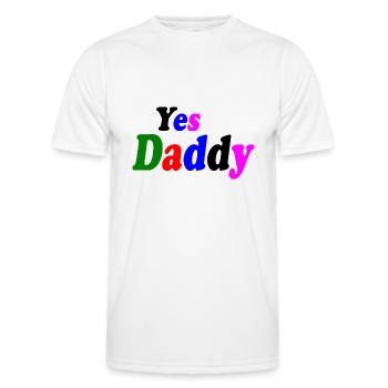 Yes daddy - Männer Funktions-T-Shirt - Weiß - Vorne - AI Model Male 178 dark (178cm)
