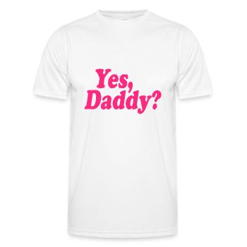 Yes daddy - Männer Funktions-T-Shirt - Weiß - Vorne - AI Model Male 178 dark (178cm)