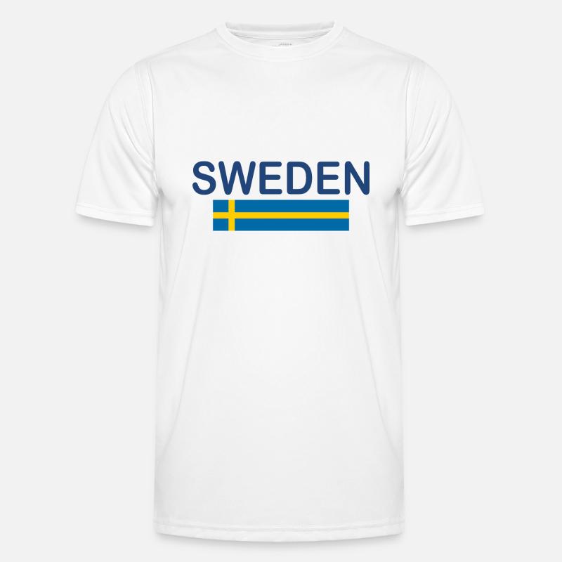 Drapeau de la Suède T-shirt sport Homme