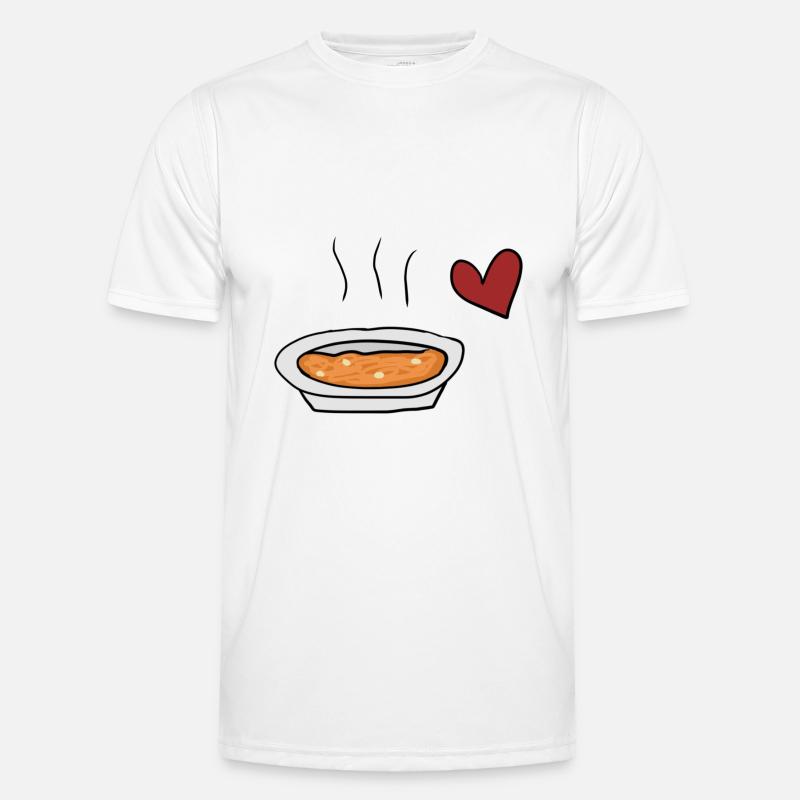 Suppe rotes Männer Funktions-T-Shirt