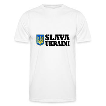 Slava ukraini - Männer Funktions-T-Shirt - Weiß - Vorne - AI Model Male 178 dark (178cm)
