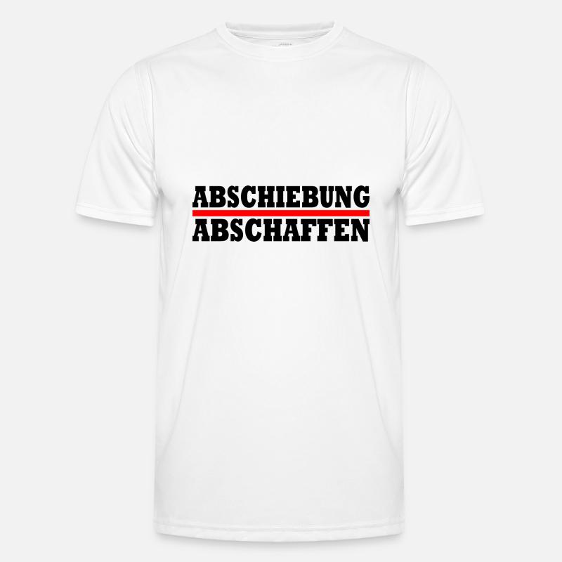 abschiebung abschaffen - Männer Funktions-T-Shirt - Weiß