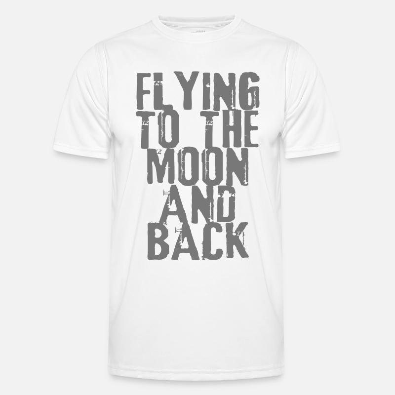 flying to the moon exit-shirt - Men's Functional T-Shirt - white