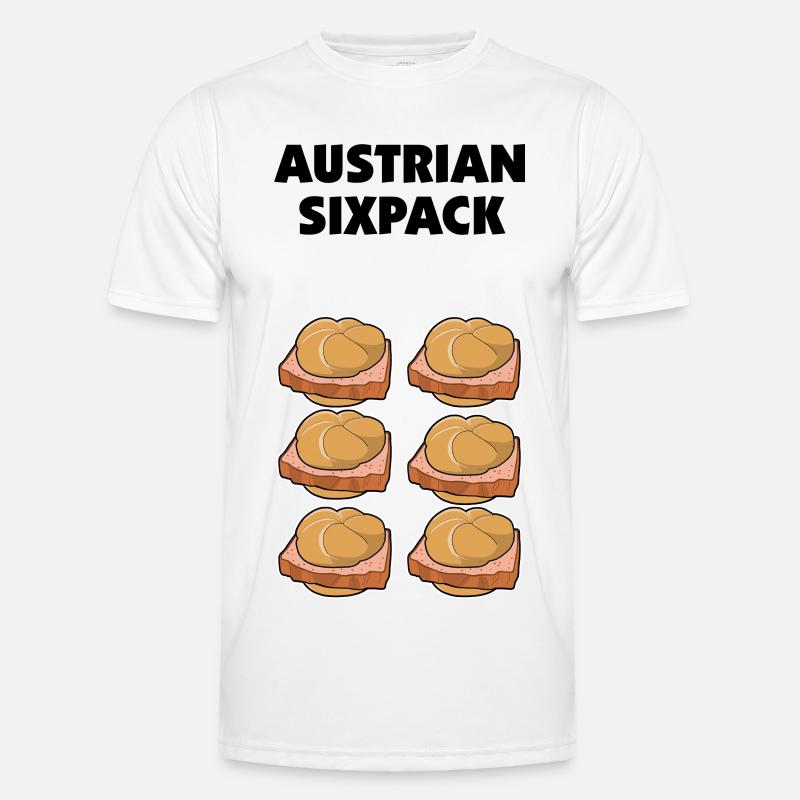 Austrian Sixpack - Sechsertragerl Leberkäse Männer Funktions-T-Shirt