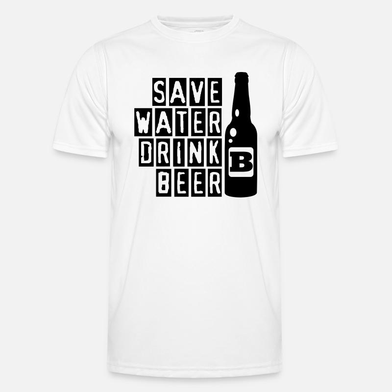 Save Water Drink Beer - Men's Functional T-Shirt - white