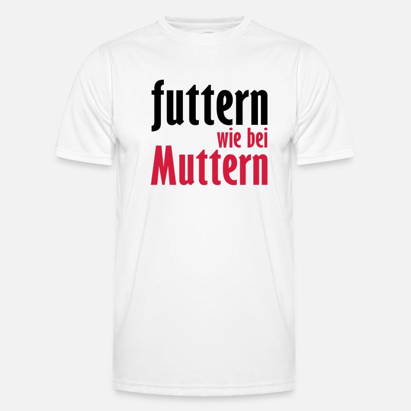 futtern wie bei muttern - Männer Funktions-T-Shirt - Weiß
