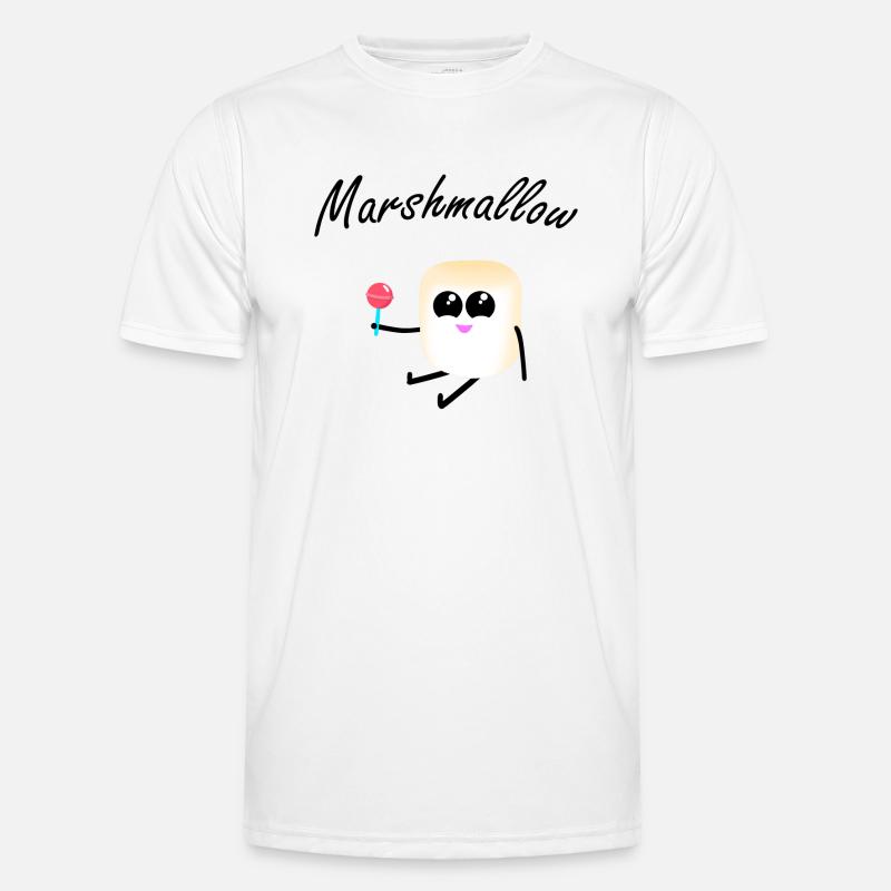 Marshmallow Marshmallows Sweet Candy Lollipop - Men's Functional T-Shirt - white