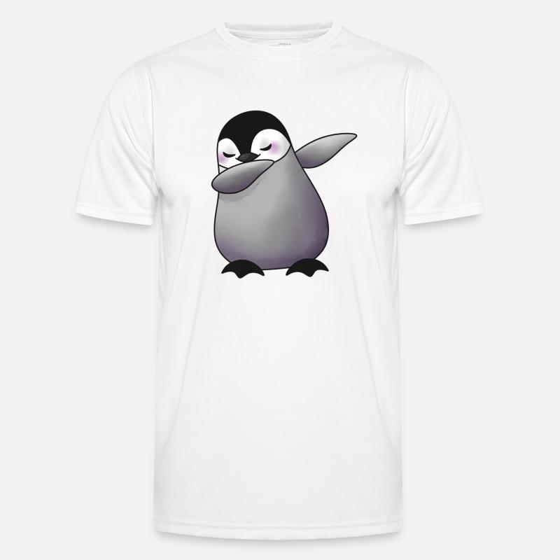 Süßer dabbing Pinguin Tier Männer Funktions-T-Shirt