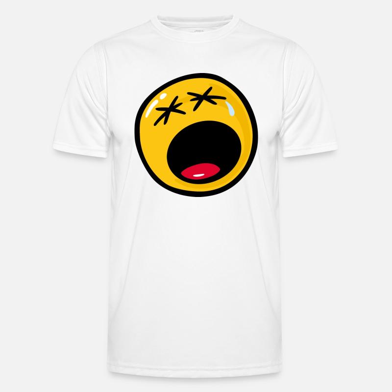Smiley Sadness Miserable - Funktionsshirt til herrer - hvid
