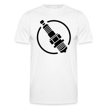 Zündkerze - Motor Schrauber - Männer Funktions-T-Shirt - Weiß - Vorne - AI Model Male 178 dark (178cm)