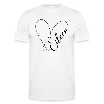 Eileen Name Herzlinie - Männer Funktions-T-Shirt - Weiß - Vorne - AI Model Male 178 dark (178cm)