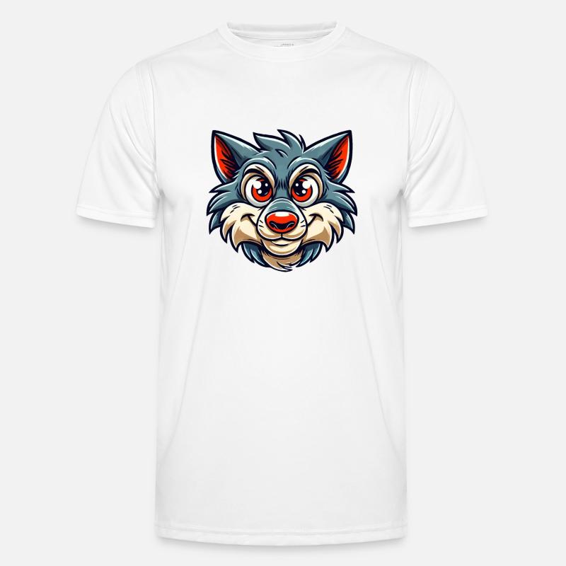Wolf Comic - Men's Functional T-Shirt - white