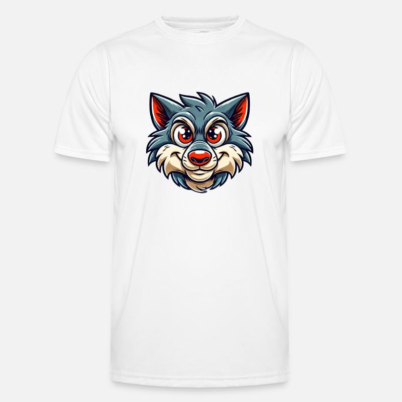 Wolf Comic Männer Funktions-T-Shirt