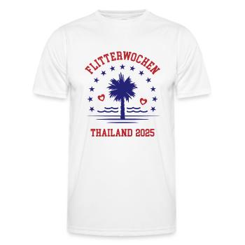 Flitterwochen Thailand 2025 Hochzeitsreise - Männer Funktions-T-Shirt - Weiß - Vorne - AI Model Male 178 dark (178cm)