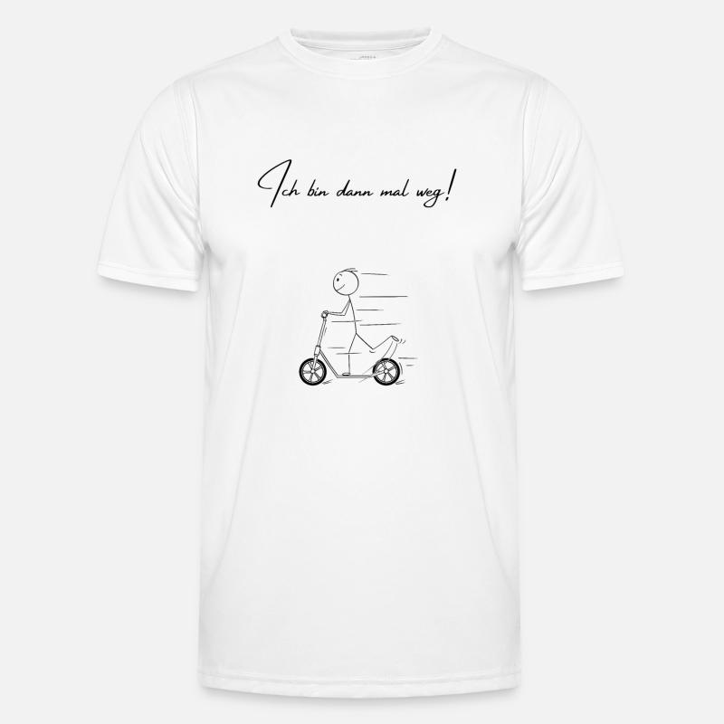 Ich bin dann mal weg - Tretroller Rollerfahrer Männer Funktions-T-Shirt