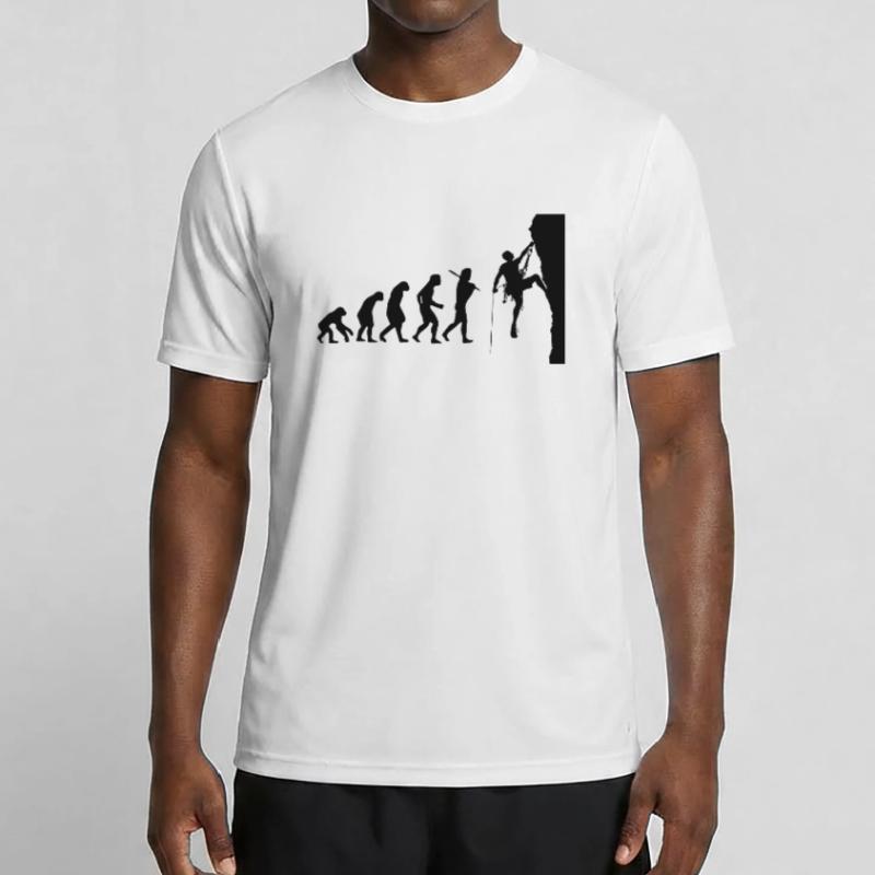 Klettern Kletterer Climbing Evolution Geschenk Männer Funktions-T-Shirt