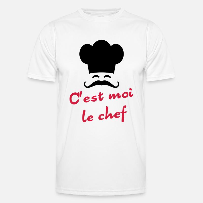 C'est moi le chef - Männer Funktions-T-Shirt - Weiß