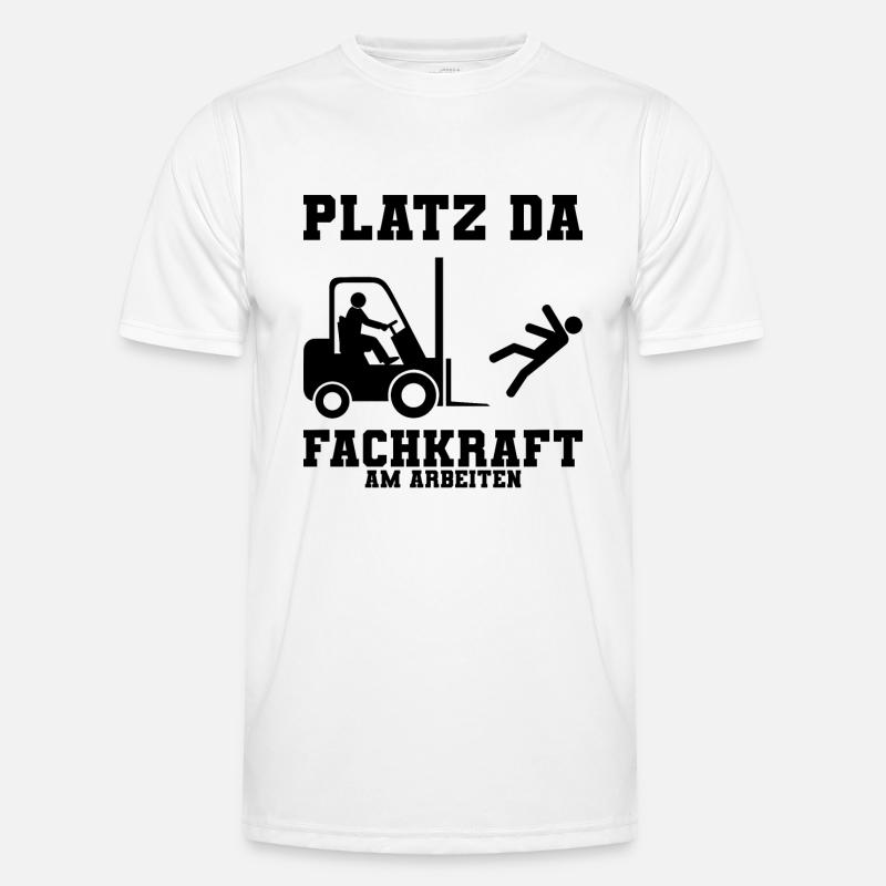 Gabelstapler Männer Funktions-T-Shirt