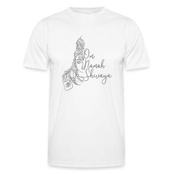 Om Namah Shivaya - Men's Functional T-Shirt - white - Front - AI Model Male 178 dark (178cm)
