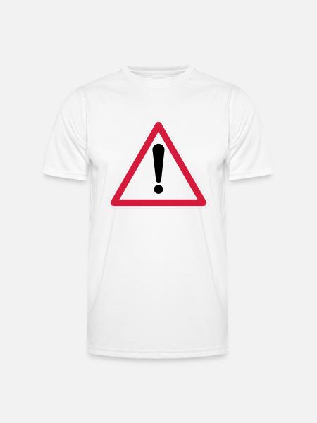 Warning! - Men's Functional T-Shirt - white