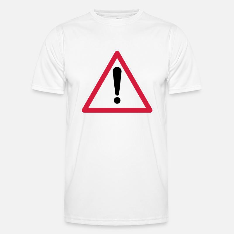 Warning! - Men's Functional T-Shirt - white