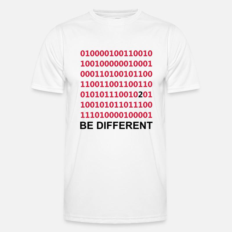Be Different - Binär - Digital - Männer Funktions-T-Shirt - Weiß
